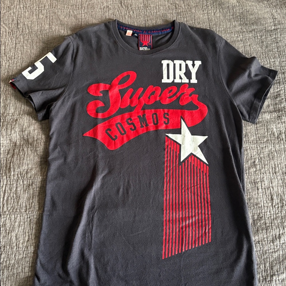 SuperDry Sport T-Shirt‎ Men Sz XL Red/White Graphic